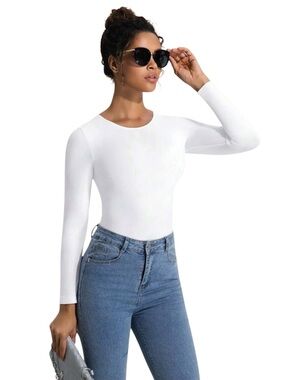 🔃White Long Sleeve Compression Shirt